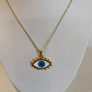 Evil eye adjustable chain necklace #0011